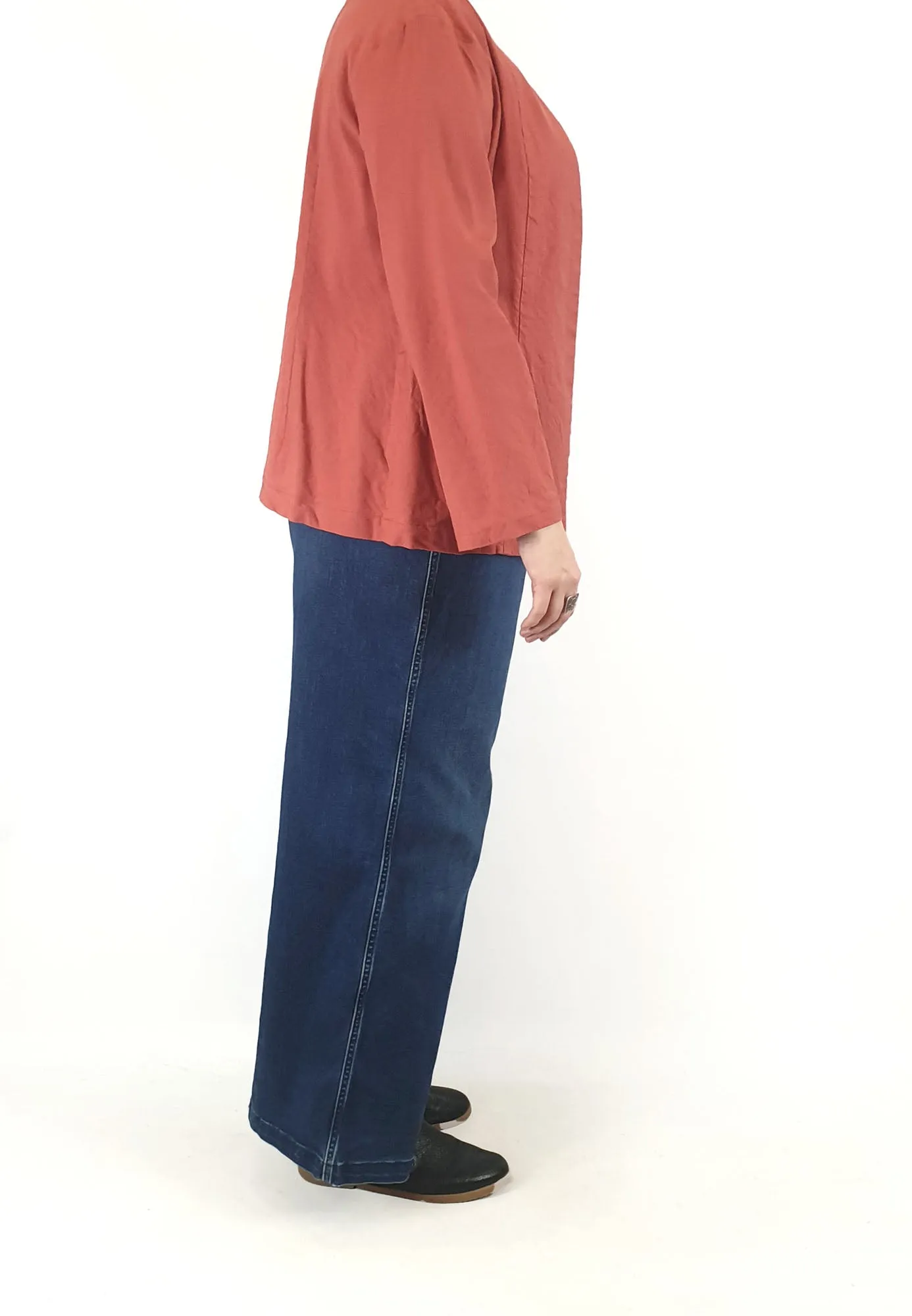 The Social Outfit red linen blend jacket size L