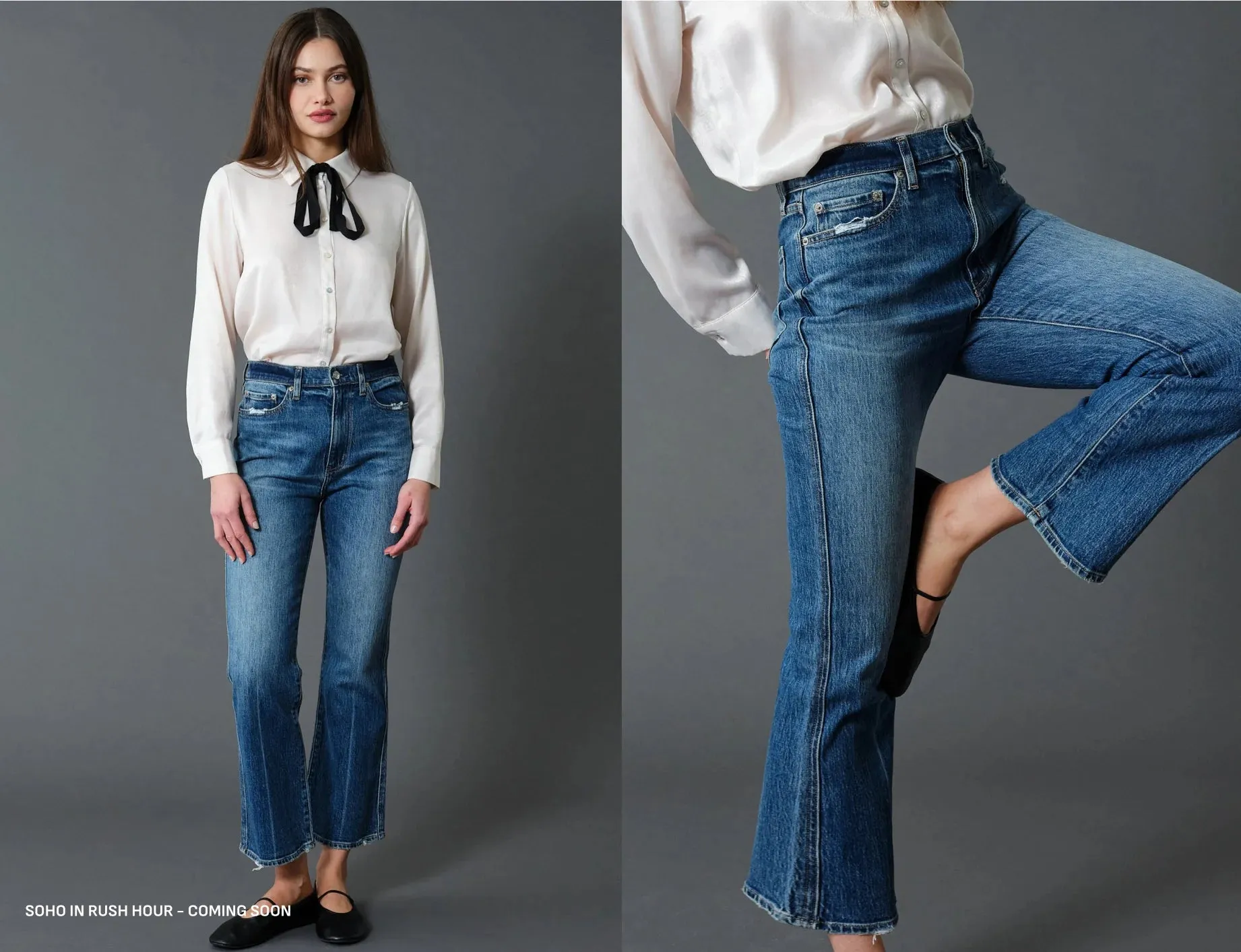 The Soho High Rise Ankle Flare Denim by Daze Denim - Rush Hour
