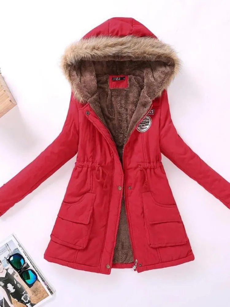 Theodora – Winterjacke mit Fellkapuze
