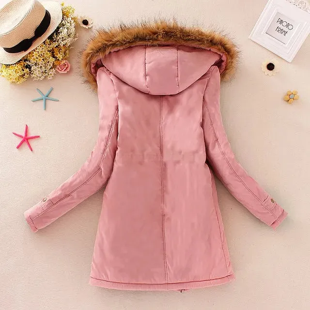 Theodora – Winterjacke mit Fellkapuze