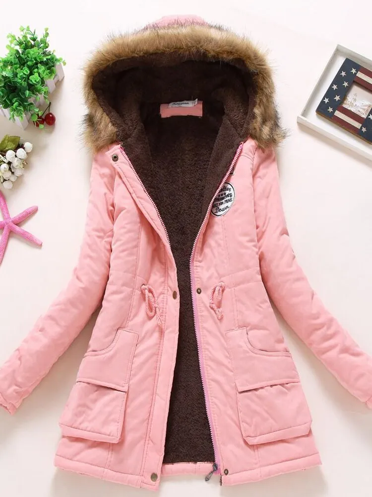 Theodora – Winterjacke mit Fellkapuze