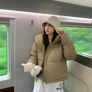 Thickened Quilted Hooded Puffer Jacket - Water-resistant Women's Outerwear