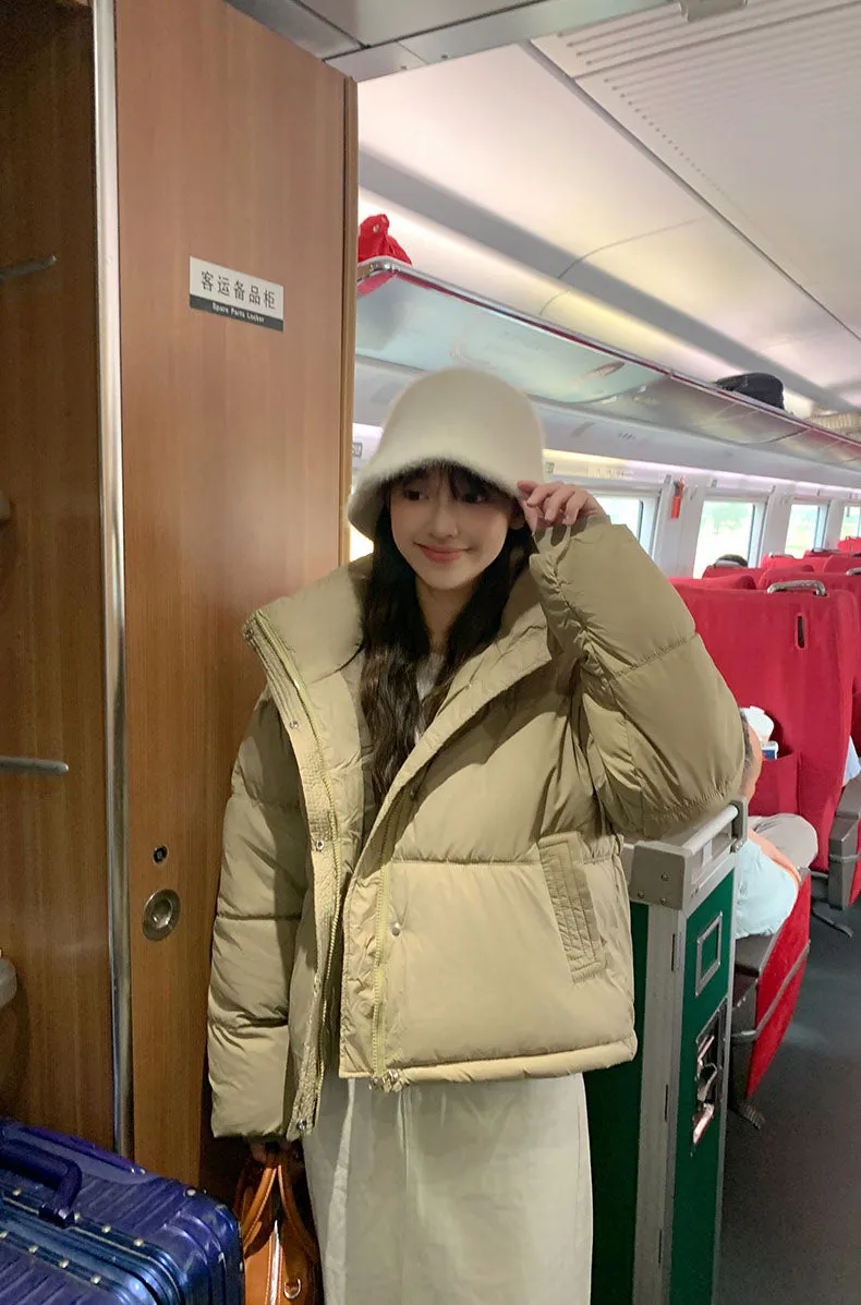 Thickened Quilted Hooded Puffer Jacket - Water-resistant Women's Outerwear