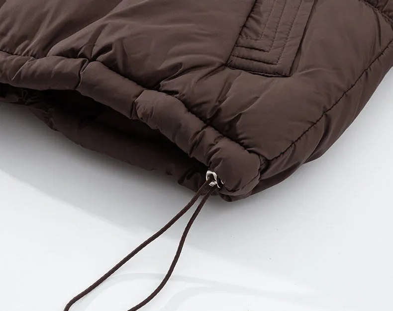 Thickened Quilted Hooded Puffer Jacket - Water-resistant Women's Outerwear