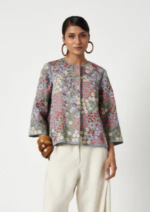 Thyme Gray Embroidered Jacket
