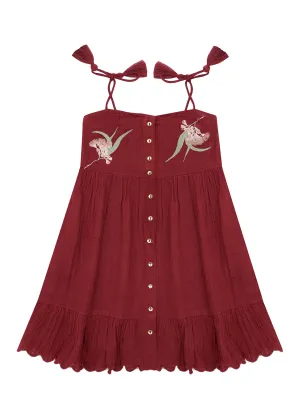 Tinsel Dress - Cherry Glaze
