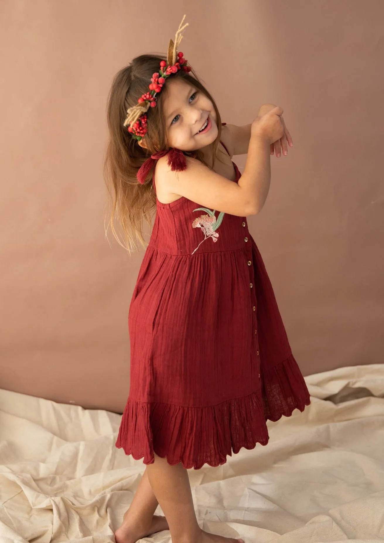 Tinsel Dress - Cherry Glaze
