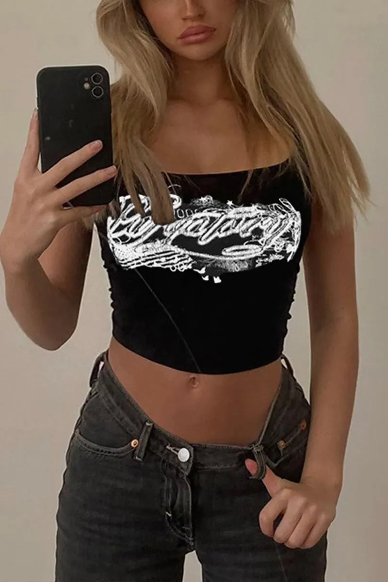TL628 Graphic Streetwear Cami