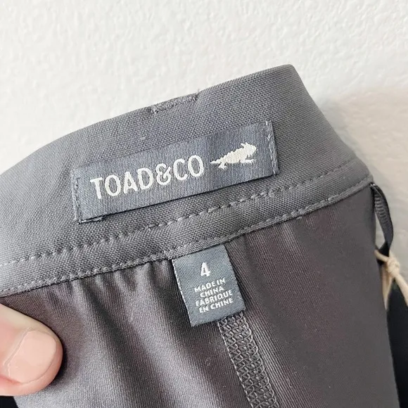 Toad&amp;Co NWT Rover Skort Skirt/Short Combo Soot Gray Size 4 Outdoors Athleisure
