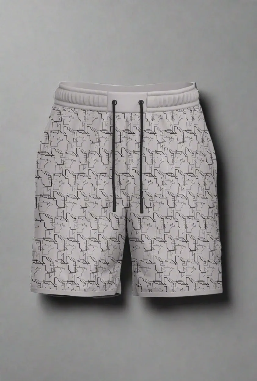 Total War Endgame Graphic Print SweatShort - Pebble Grey