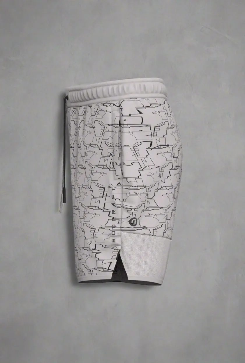 Total War Endgame Graphic Print SweatShort - Pebble Grey