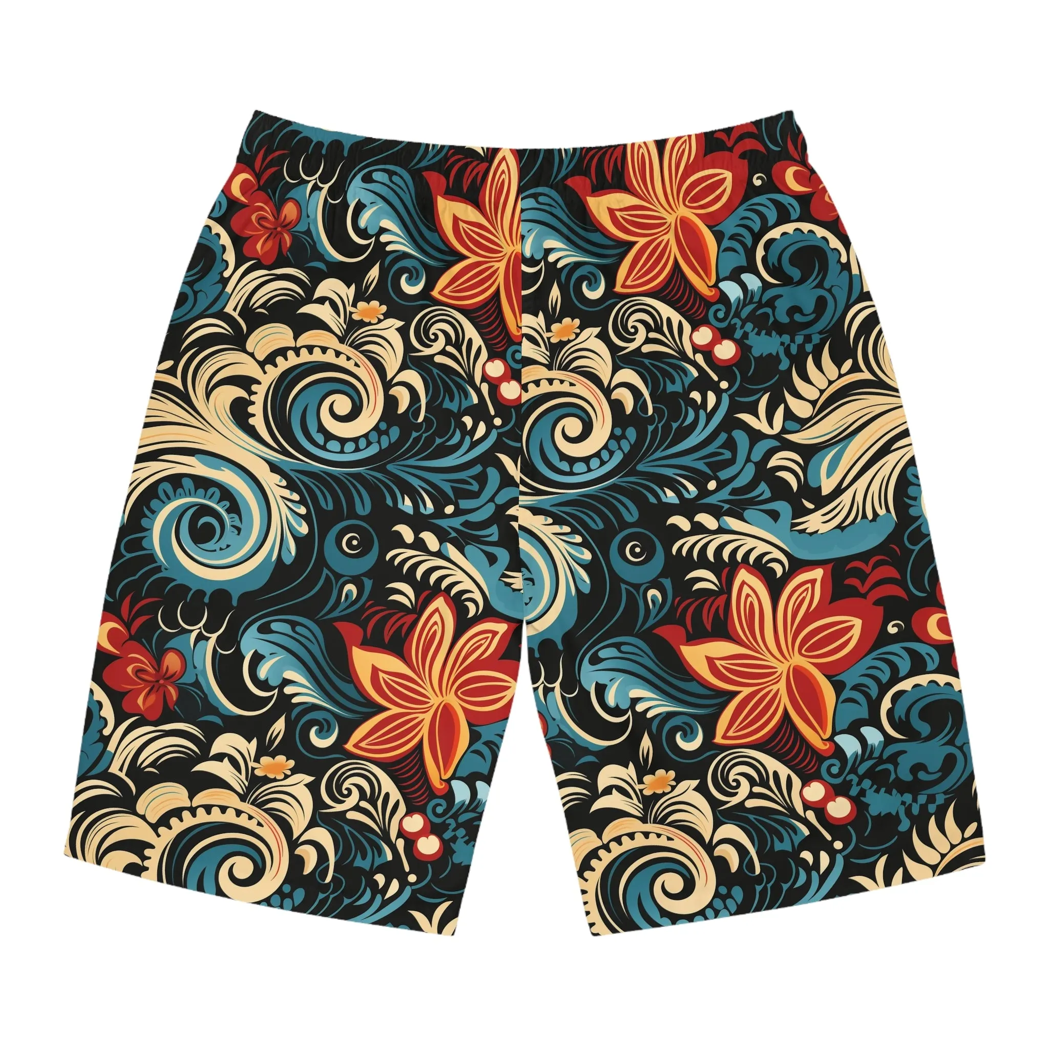 Tropical Floral Men's Board Shorts | Perfect for Beach Days & Summer Fun