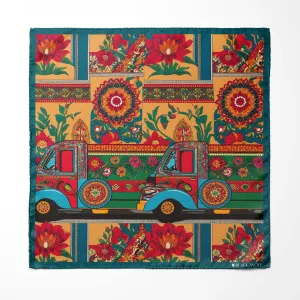 TRUCK ART SILK POCKET SQUARE