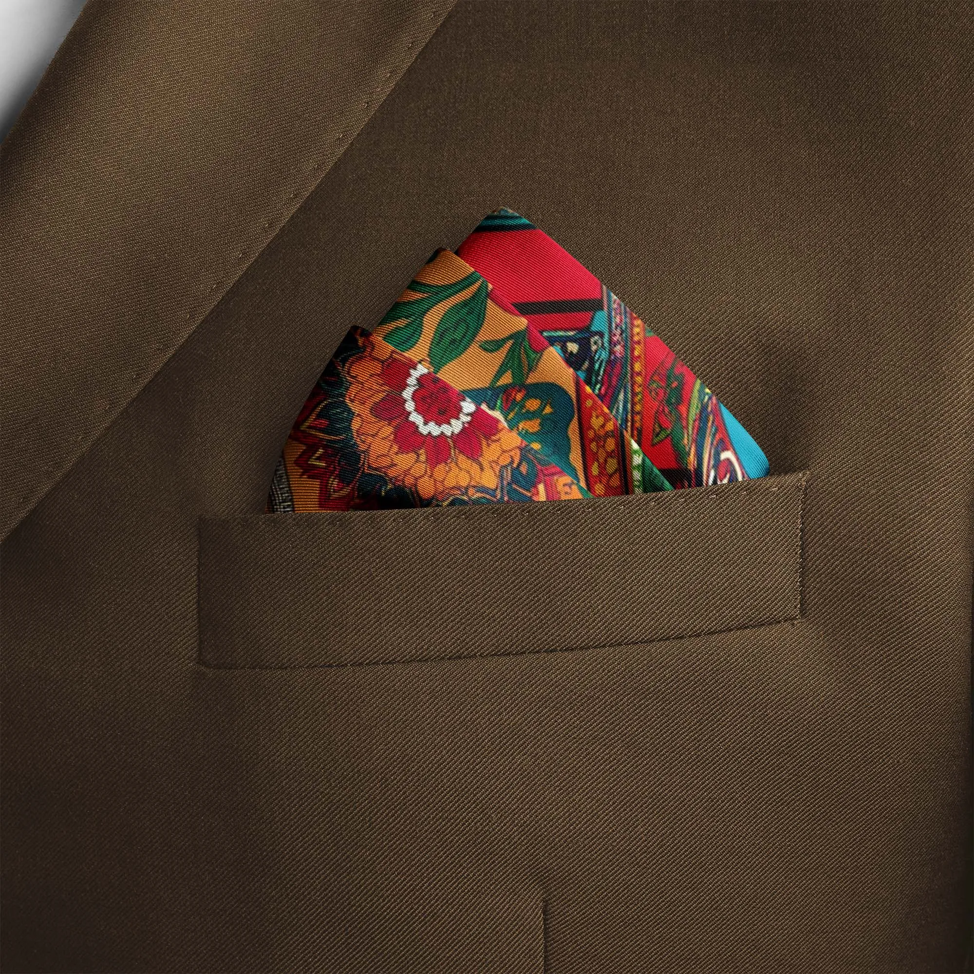 TRUCK ART SILK POCKET SQUARE
