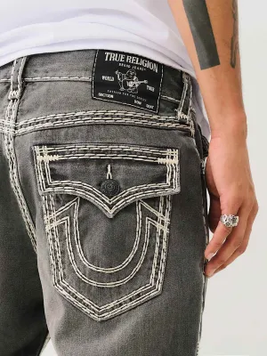 True Religion Super Qt Rocco Slim Fit Grey Mid Rise Washed Jeans