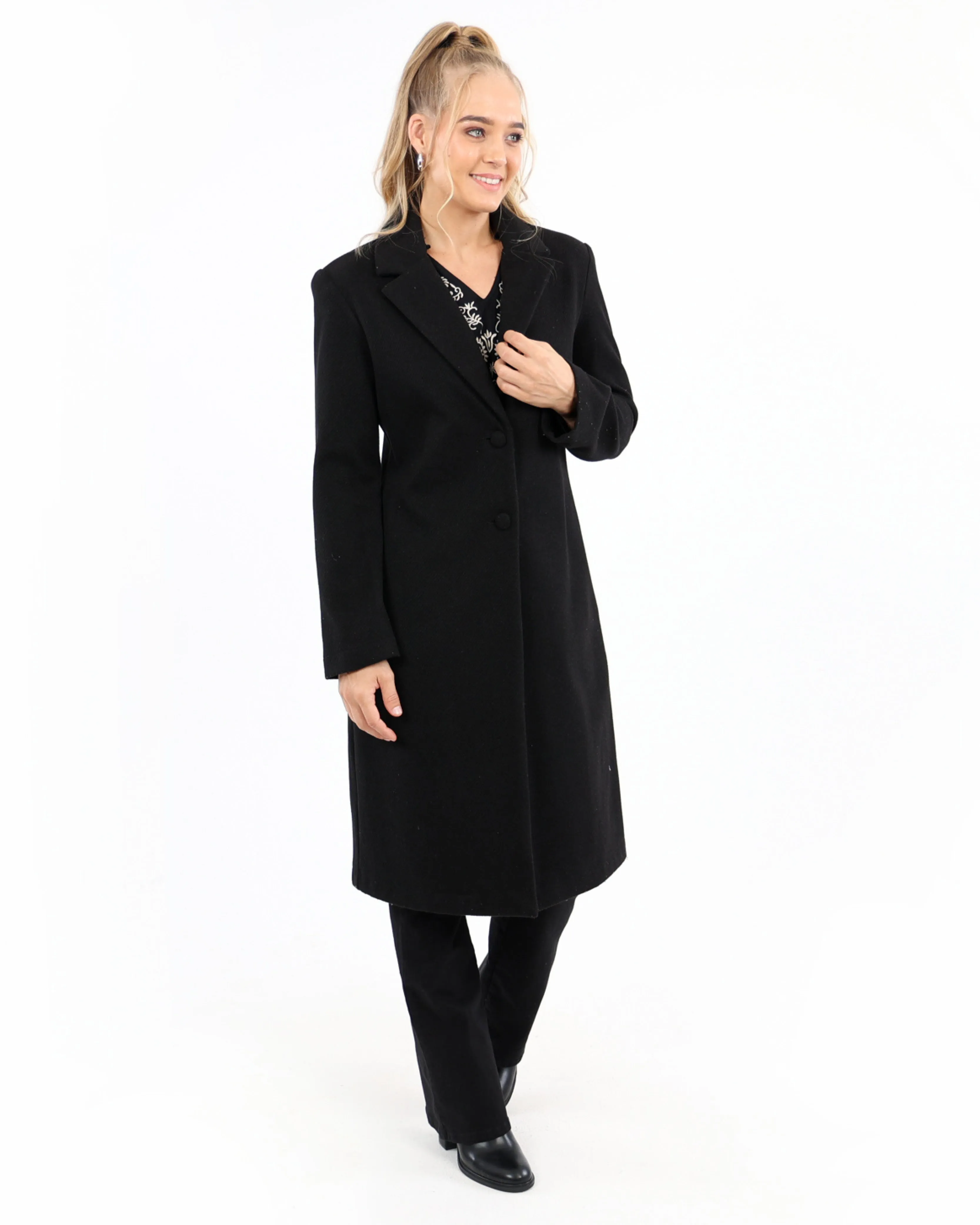 Twill Melton Coat