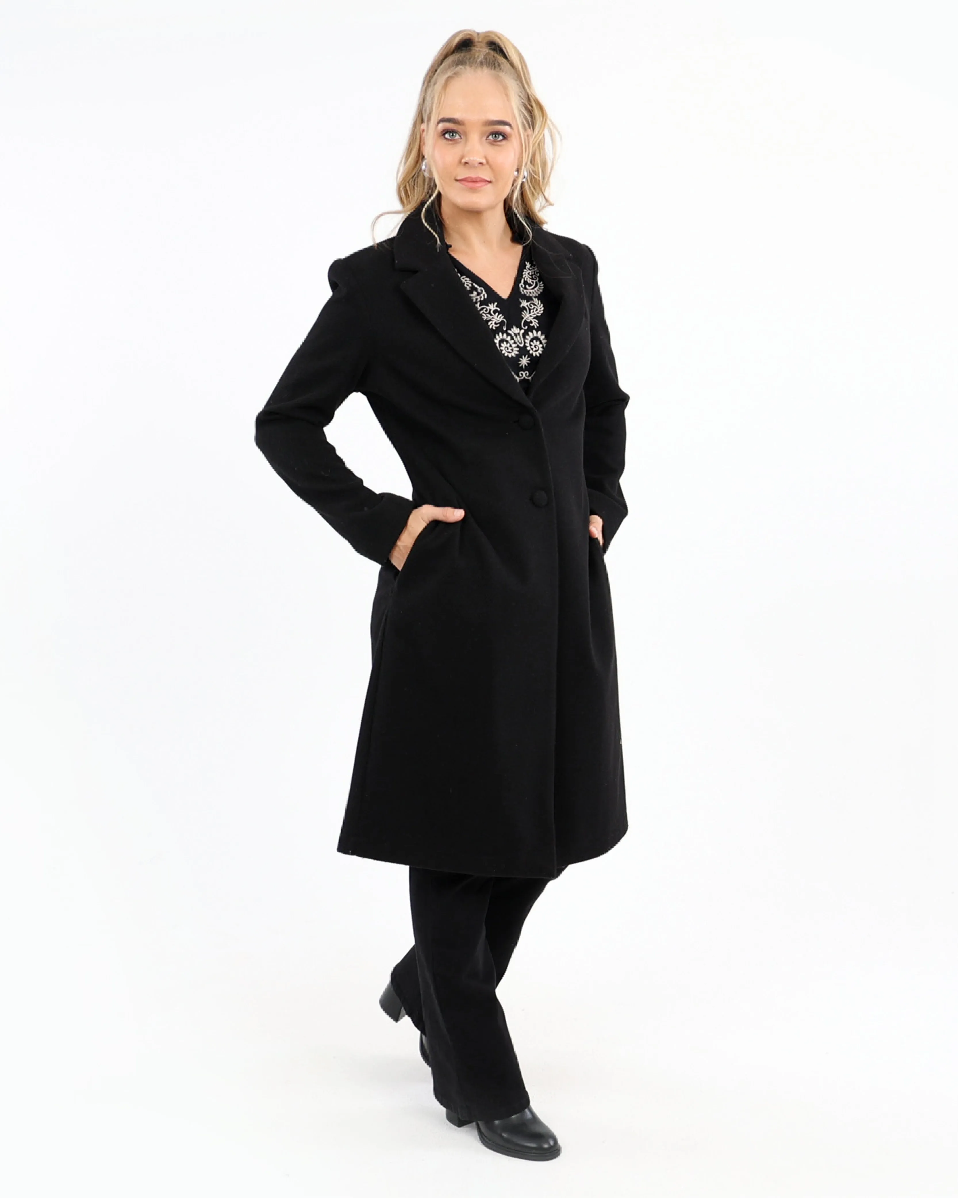 Twill Melton Coat