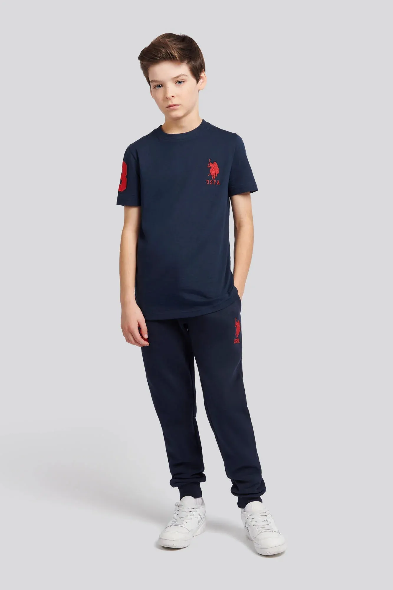 U.S. POLO ASSN.  - T-SHIRT PLAYER 3 T-SHIRT  NAVY / RED