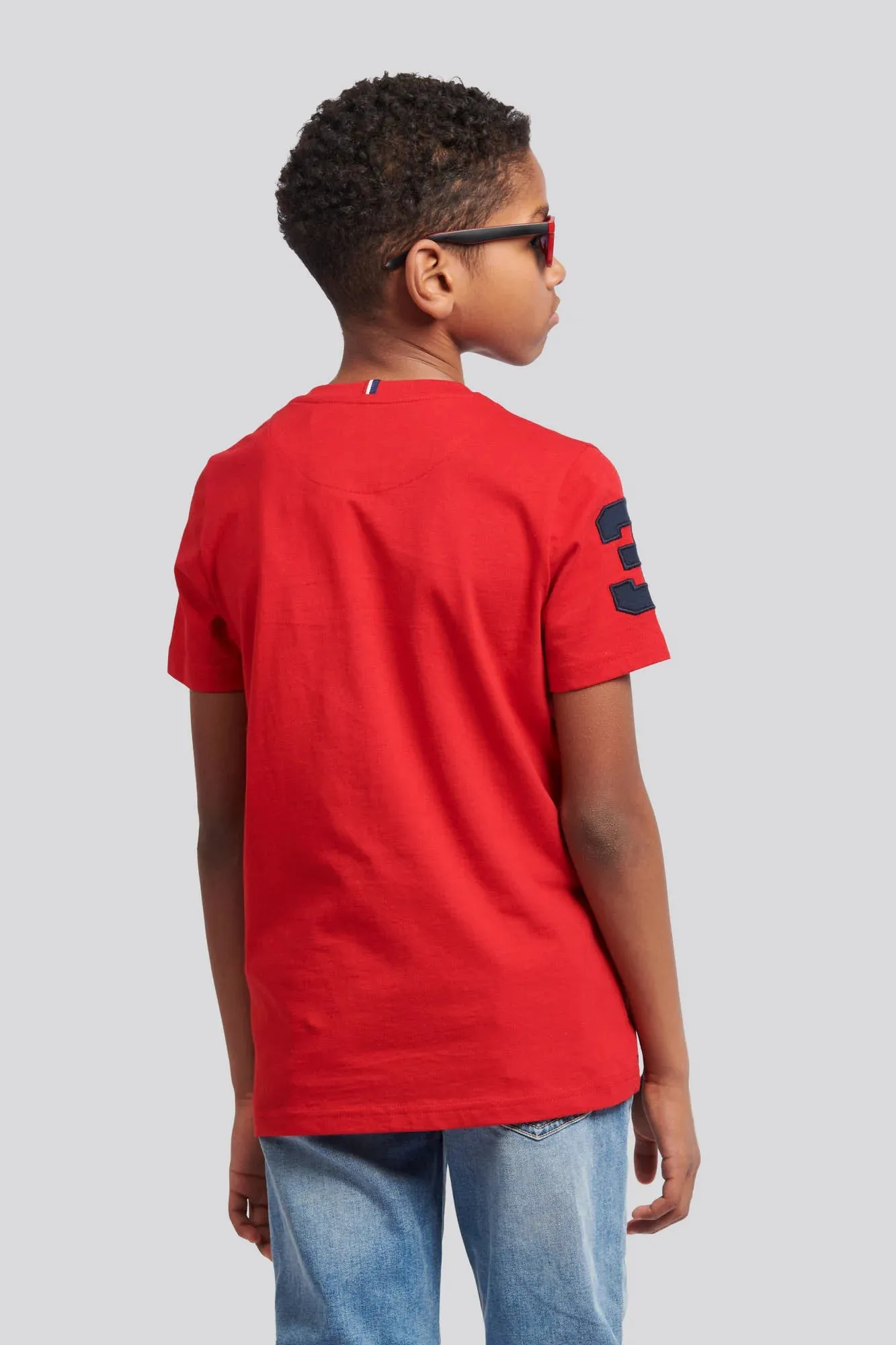 U.S. POLO ASSN.  - T-SHIRT PLAYER 3 T-SHIRT  NAVY / RED
