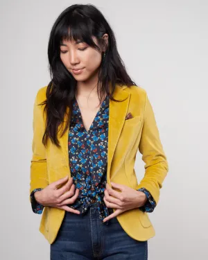 velour slim jacket - acerbo