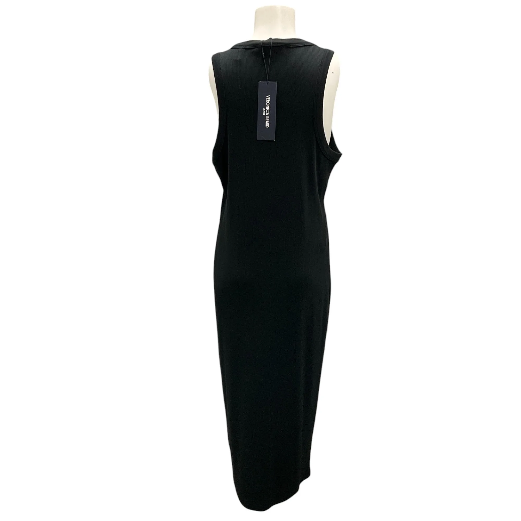 Veronica Beard Black Sleeveless Tank Midi Dress
