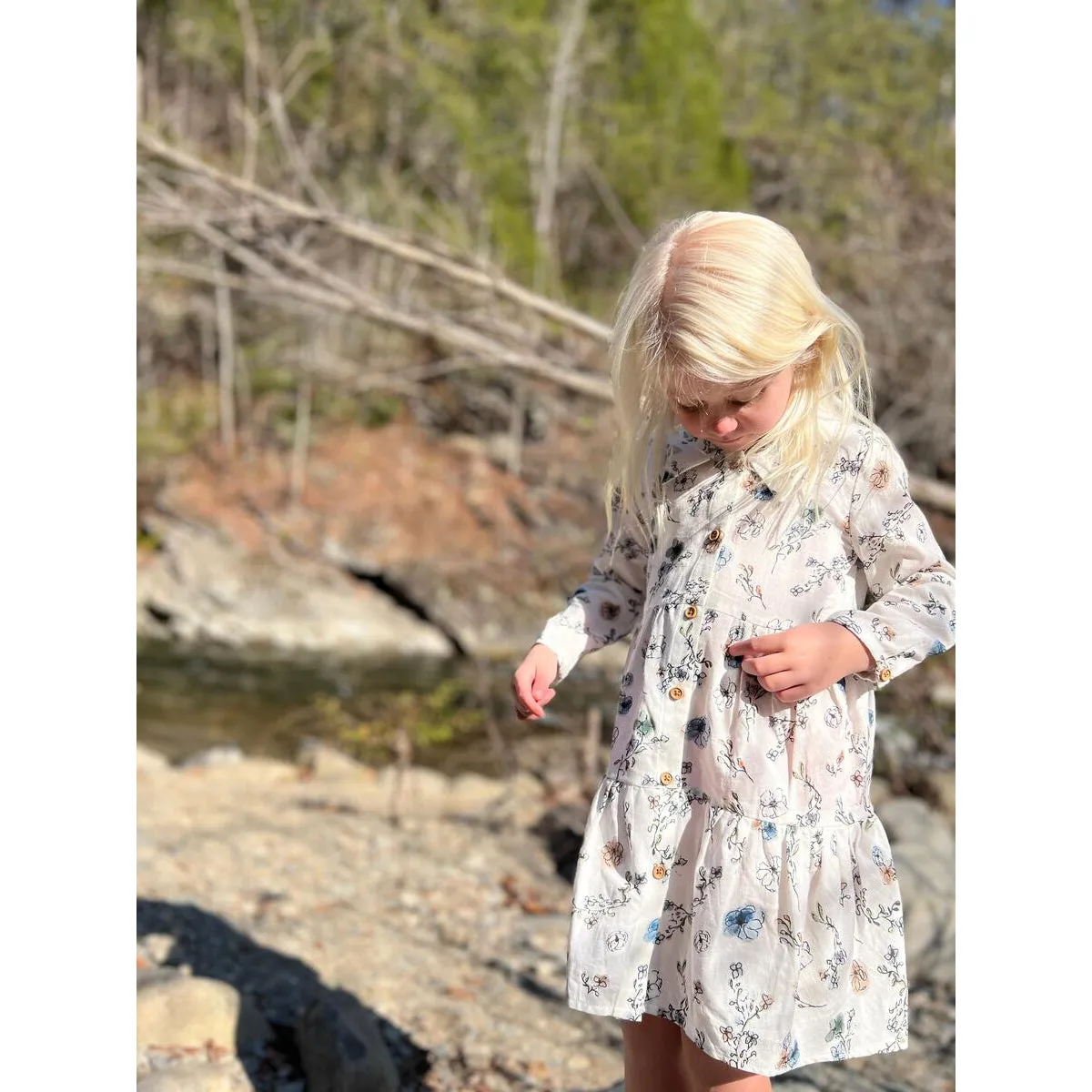 Vignette Cream & Cool Ditsy Floral Judy Dress