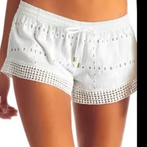 Vitamin A Eyelet Cassidy Swim Cover-Up Shorts
