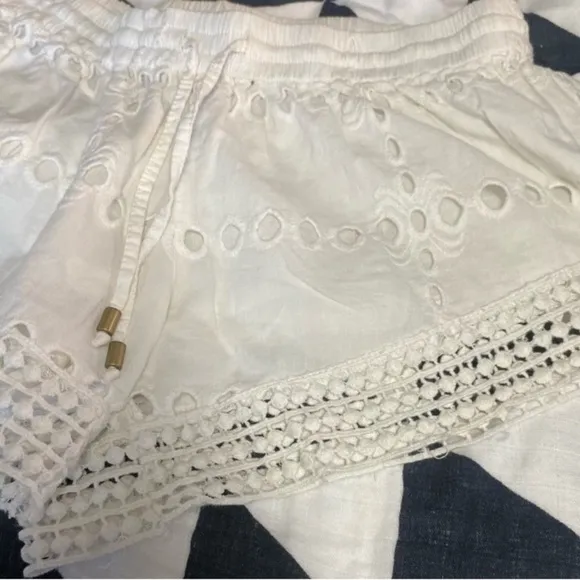 Vitamin A Eyelet Cassidy Swim Cover-Up Shorts