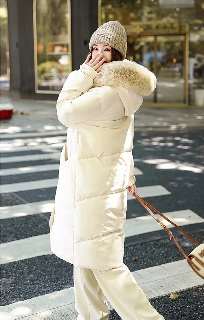 Water-resistant Padded Puffer Jacket with Toggle Button Closure