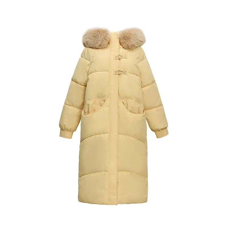 Water-resistant Padded Puffer Jacket with Toggle Button Closure