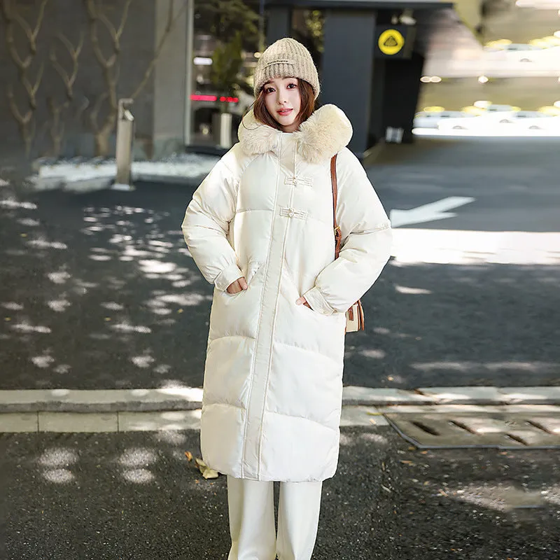 Water-resistant Padded Puffer Jacket with Toggle Button Closure
