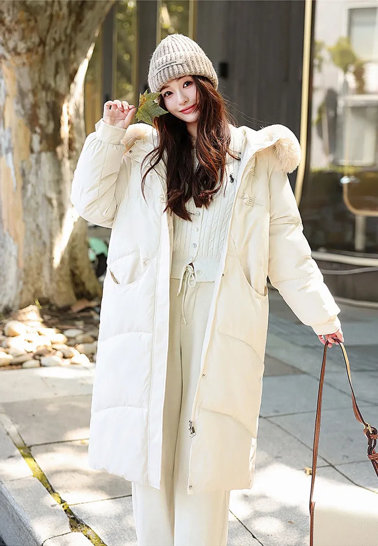 Water-resistant Padded Puffer Jacket with Toggle Button Closure