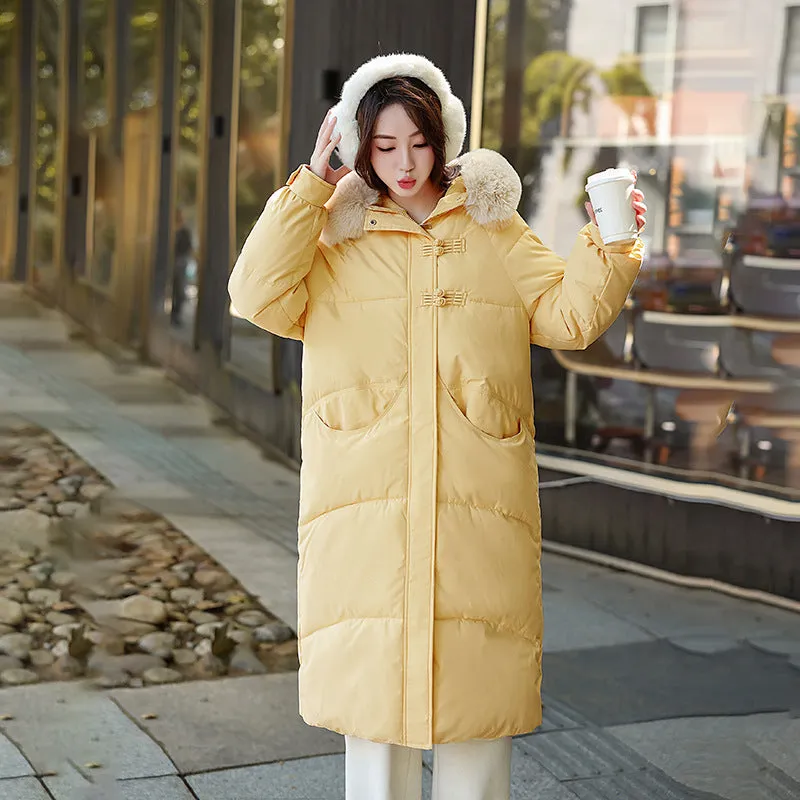Water-resistant Padded Puffer Jacket with Toggle Button Closure