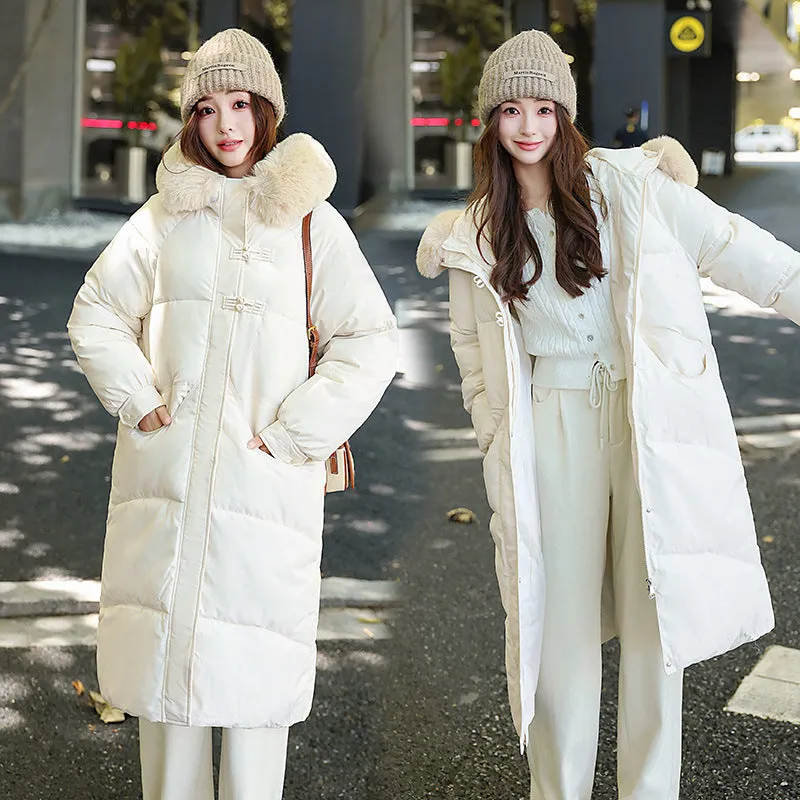 Water-resistant Padded Puffer Jacket with Toggle Button Closure