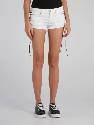 White Side Lace Shorts