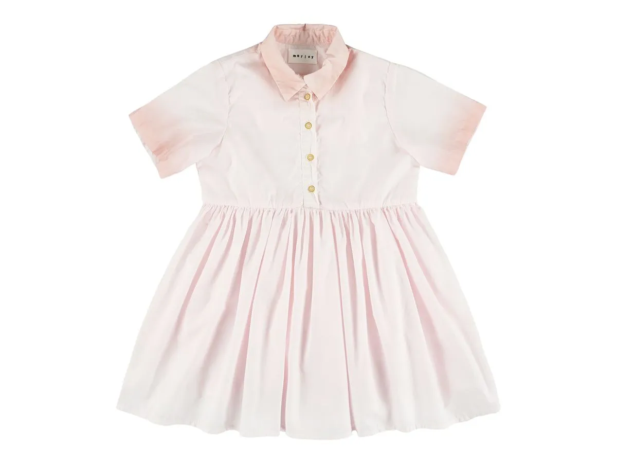 WINNIE PRISMA SPRAY DRESS WITH BUTTONS AT FRONT - POUDRE