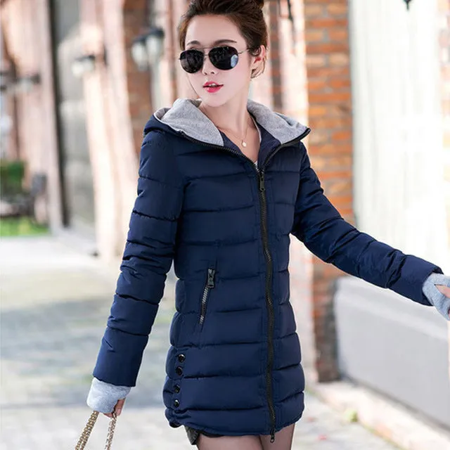 women winter hooded warm coat