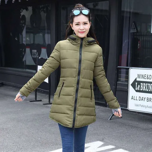 women winter hooded warm coat