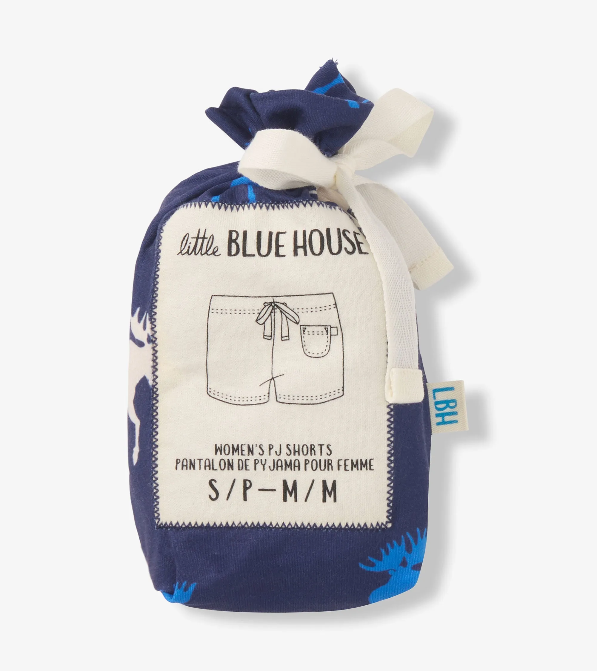 Women's Blue Moose Pajama Shorts