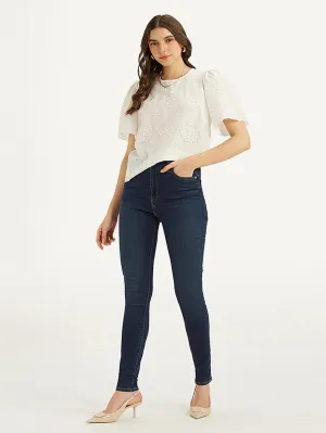 Women's Blue Slim Fit High Rise Jeans