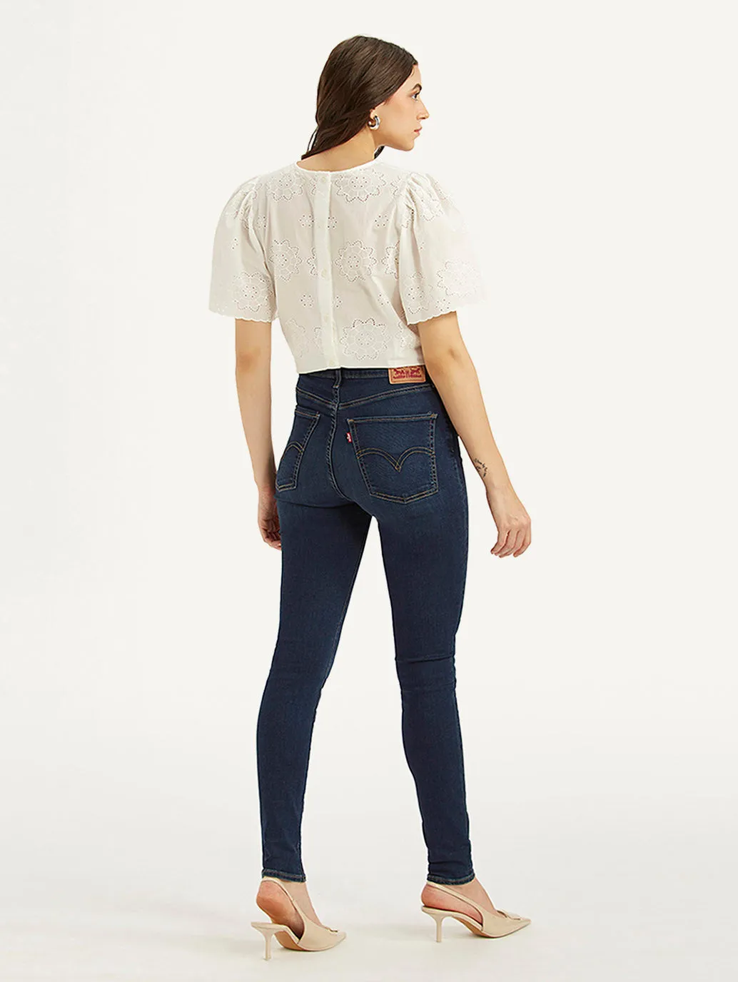 Women's Blue Slim Fit High Rise Jeans