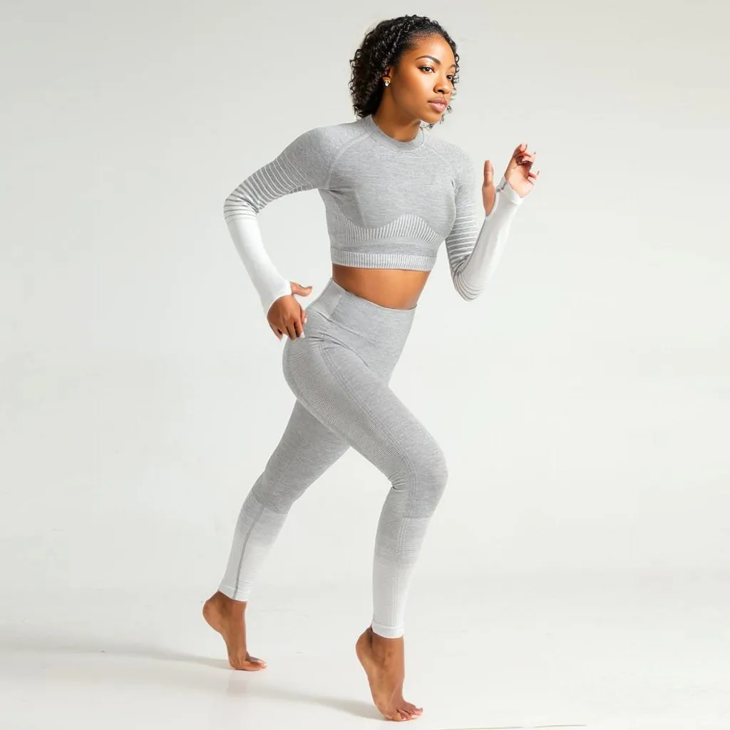 Women's Long Sleeves Workout Arise Crop Top