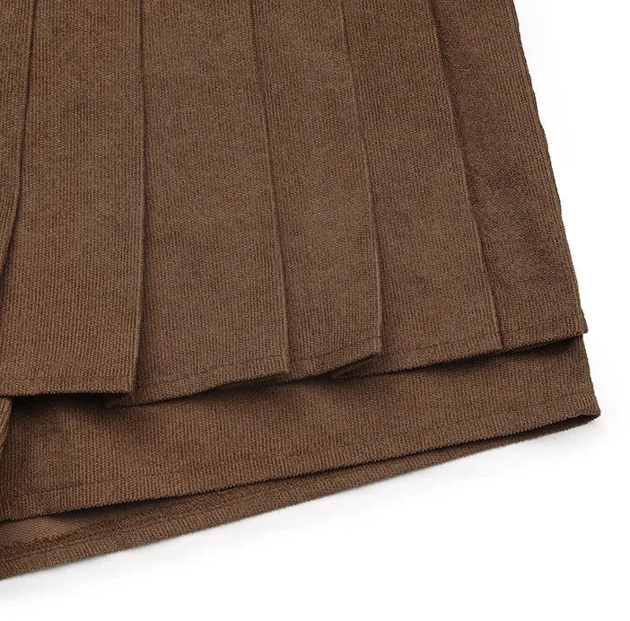 Women's Pleated Mini Skirt | High Waist A-Line Skort