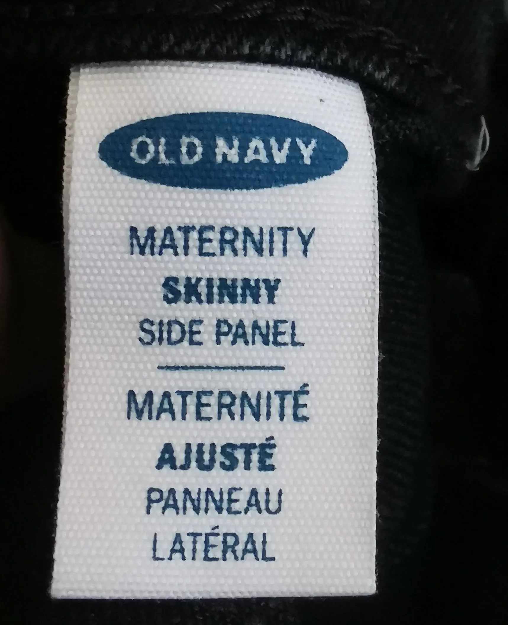 WOMENS SIZE 0 - OLD NAVY MATERNITY, Black Skinny Jeans, Side Belly Panel VGUC B11