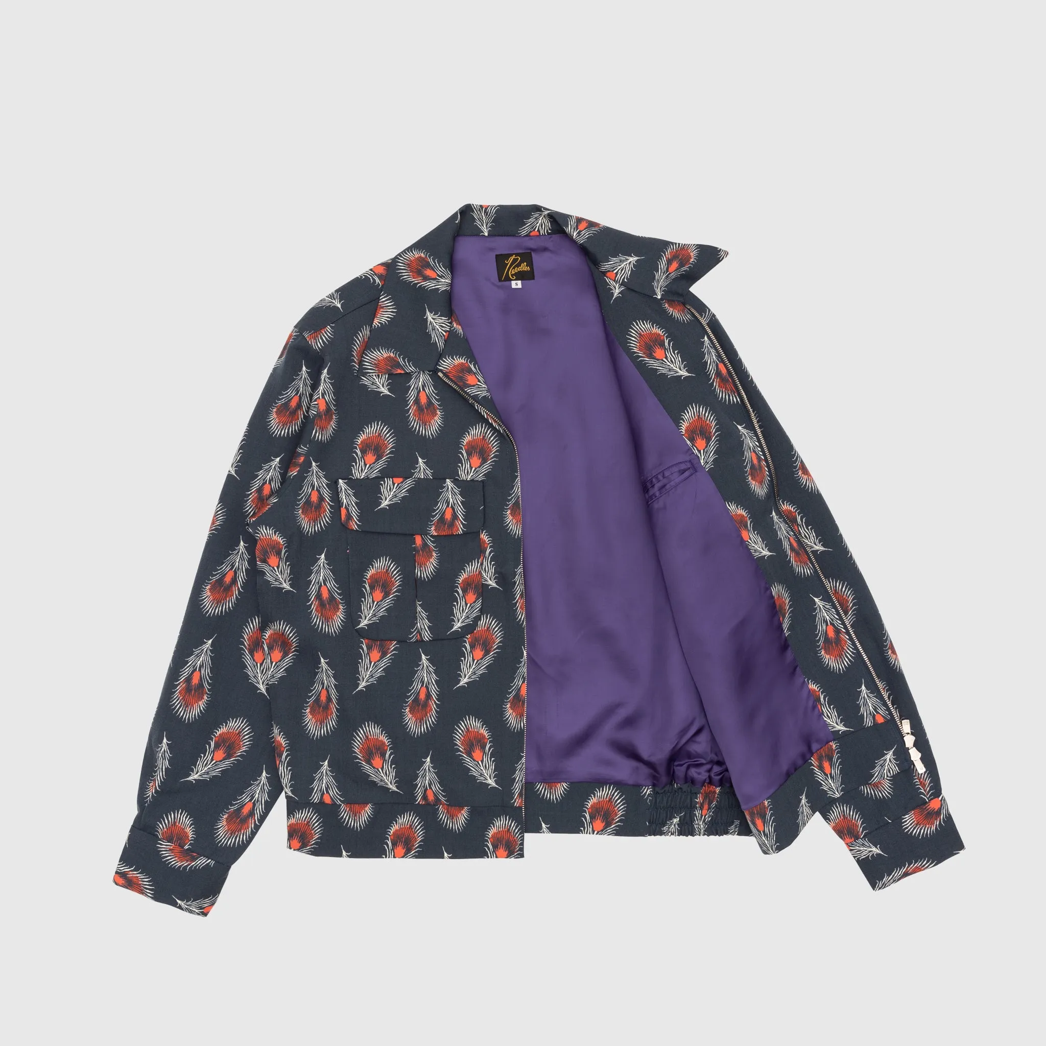 WOOL GABARDINE PRINTED SPORT JACKET