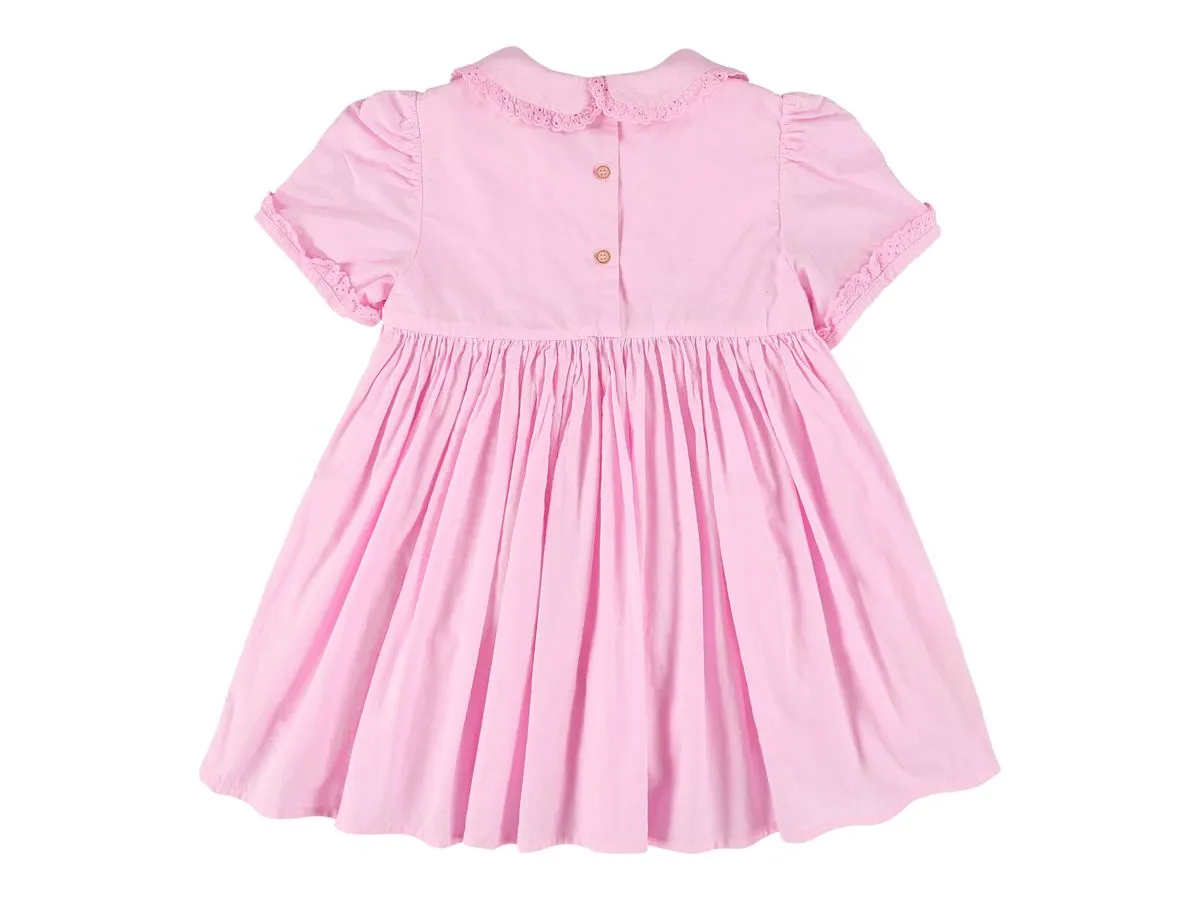 WUXI SORRENT DRESS WITH LACE RIBBON - ROSE