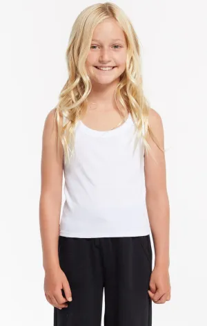 Z Supply Girls Oaklynn Rib Tank - White